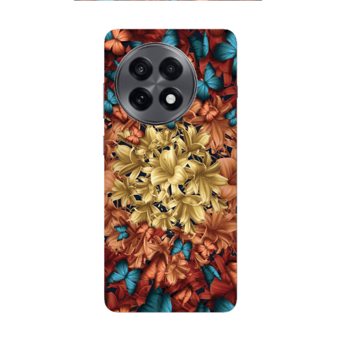 Oneplus 13 5G Blue butterflies Transparent Silicone TPU Θήκη